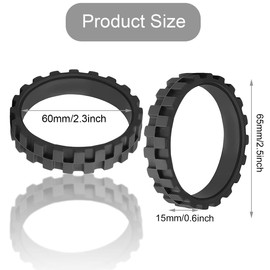 EATBALE Replacement Tyres for IROBOT ROOMBA Series Tyres 500, 600, 700, 800 900 i7 e5 and e6, Side Wheel, Non-Slip, Excellent Grip and Easy Installation (2 Pack)