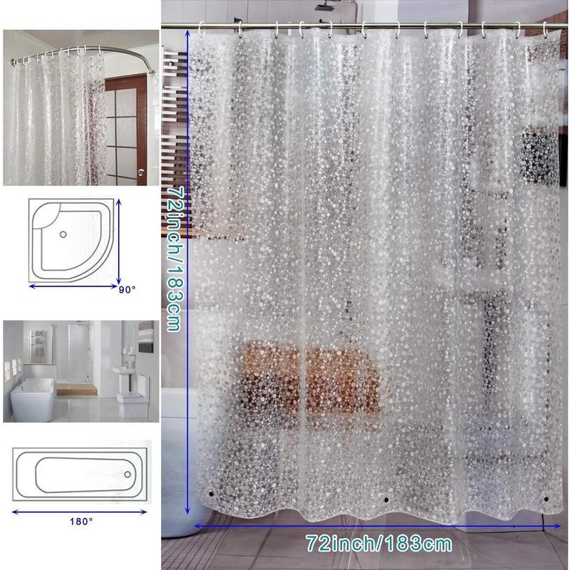 Waterproof Shower Curtain Liner 8G Thick Shower Curtain with Heavy