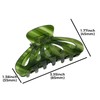 1 piece of luxurious green diagonal plastic hair clip for