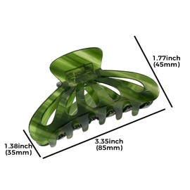 1 piece of luxurious green diagonal plastic hair clip for women, suitable for various daily wear, outdoor dressing, beautiful and fashionable dressing for women，Green Plastic Hair Claw Clip