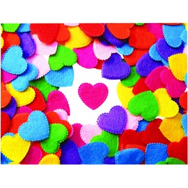 Felt crafting shapes - Pack of assorted colours - Felt Hearts pack of 100