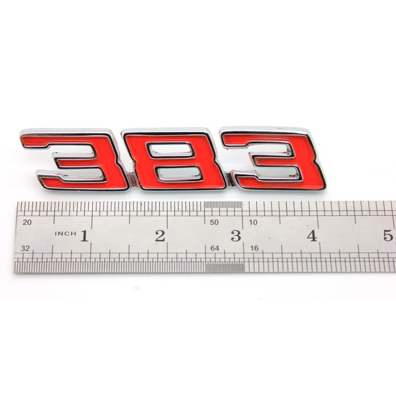 BBRP NEW 383 Front Fender Emblem Set Red Trim /
