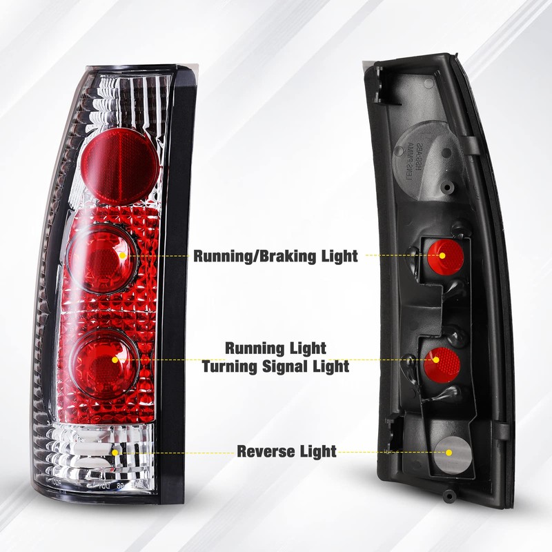 AUTOWIKI Tail Lights Fit for 1988-1999 Chevy GMC C/K 1500