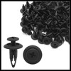 Hihaha 100pcs Universal 6.3mm Hole Plastic Black Rivets Fastener Fender