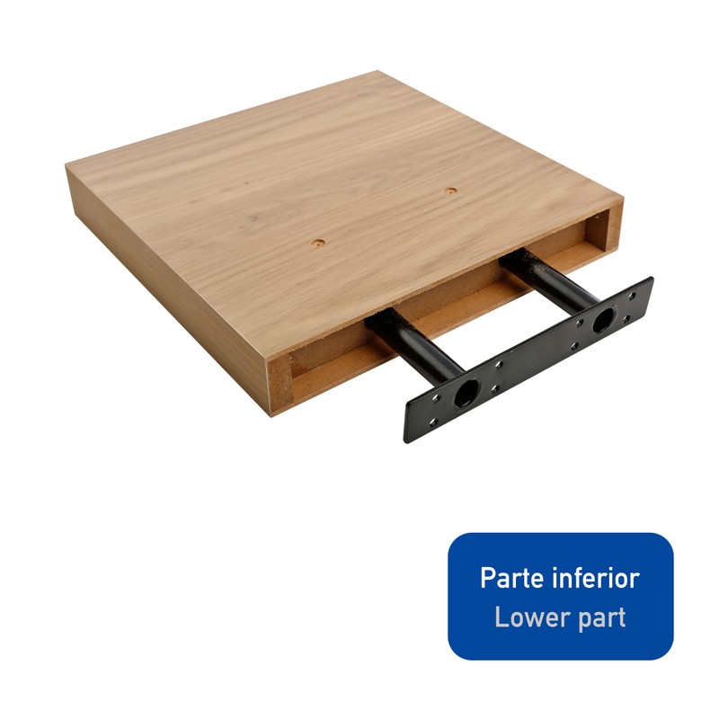 ETREXONLINE Wall Shelf 25x25x4cm Oak Floating Shelf Invisible Fixing Decorative