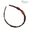 Parcelona French Spacer Brown Tortoise Shell Celluloid Acetate Flexible Headband