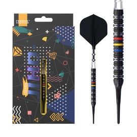 CUESOUL JIHO D1 0.7 oz (19 g) 90% Tungsten Steel Included Soft Tip Dart Set ROST T19 2 Colors Integrated Flight (CSJH-90R19KJHD1)