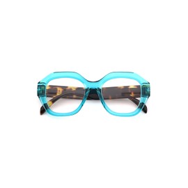 Corpo-otto Vogue Lesebrille, Blaue Schildkröte, 2 Diottria