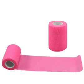 GooGou Self Adherent Wrap Bandages Self Adhering Cohesive Tape Elastic Athletic Sports Tape for Sports Sprain Swelling and Soreness on Wrist and Ankle 6PCS 3 in X 14.7 ft (Pink)