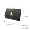Comical Animal Purse Middle Wallet Trifold RO19-0618 Black (Dinosaur)