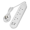 Power Strip Extension Long Cord 2500W Multi Functional with USB