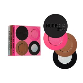 Nudestix Sunpink Glow STAX Set – 3-Piece Cream Blush & Highlighter Sticks for Cheeks, Lips & Eyes | Includes Sunstone, Magenta Matte & Magic Aura | Multi-Use, Stackable, Vegan Makeup Set