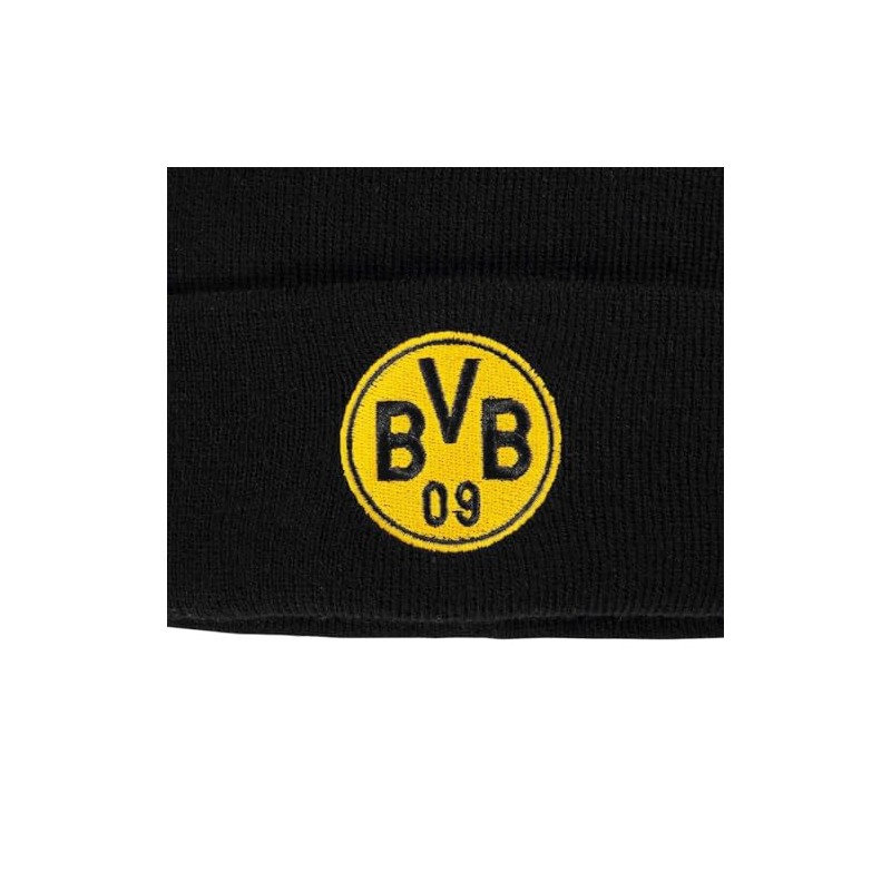 Borussia Dortmund BVB Logo Beanie Black, black, One Size