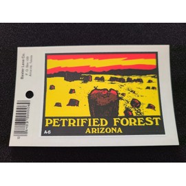 Petrified Forest Arizona Vintage Travel Souvenir Decal / Window Sticker