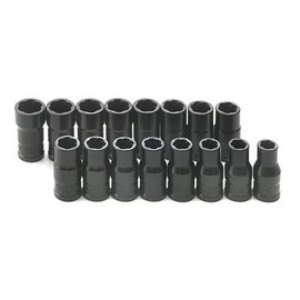 SK 756 16 Piece 1/4-Inch Drive Turbo Standard and Metric Socket Set