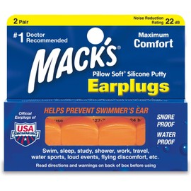 Mack's Silicone Earplugs - Orange - 2 pair by Mack's