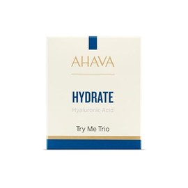 AHAVA Hyaluronic Acid Hydrate Sachet Kit - HA Serum, Leave on Mask & 24/7 Face Cream, Boosts Hydration, Long Time Wrinkle Prevention, Softens & Refine Skin's Texture with Osmoter and ATPeptides | 3ml