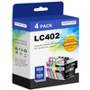 PRINPUSE LC402 Ink Cartridge Compatible for Brother LC402 LC402XL for