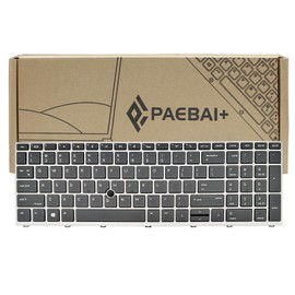 PAEBAI+ Replacement Laptop Keyboard Backlight for HP EliteBook 650 G4 650 G5 655 G4 655 G5 US Layout Backlit Keyboard with Pointer