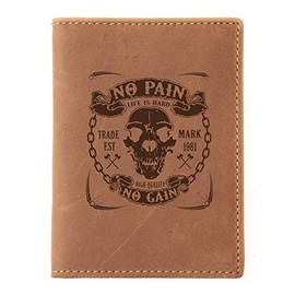 Greenburry Vintage Men's Leather ID Folder Brown 12 x 9 x 1 cm, brown, Vintage