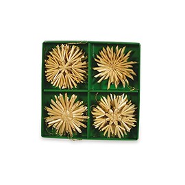 Riffelmacher 75365 Straw Stars, Pack of 14 in Box, Size of Each Star 6 cm, Tree Decoration, Arrangement, Christmas, Advent