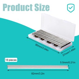 Set of 10 Planer Blades HSS 82 mm Planer Blade, Electric Planer HSS Blade 82 x 5.5 x 1.2 mm, for Bosch Planers, Hand Planers, Woodworking Machines