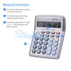 HUIOP Calculators Large Display,Musical Desktop Calculator 12-Digits LCD Display Electronic