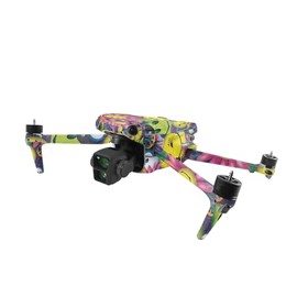 MightySkins Glossy Glitter Skin Compatible with DJI Air 3 - Peace Smile | Protective, Durable High-Gloss Glitter Finish | Easy to Apply