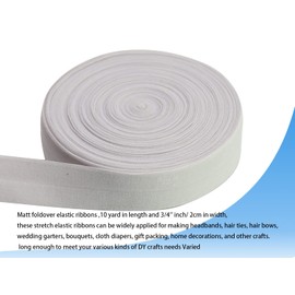 JESEP Cinta elástica plegable de 3/4 pulgadas, 20 mm, cinta elástica plegable para diademas de bebé niña (gris)