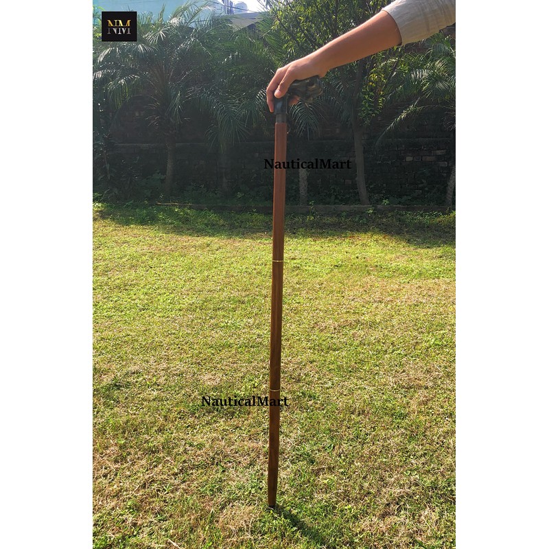 Brass Walking Cane Fisted Walking Stick Fist Cane Carved Walking