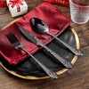 Fivent Floral Damask Rose Black Cutlery Set - 20 pcs