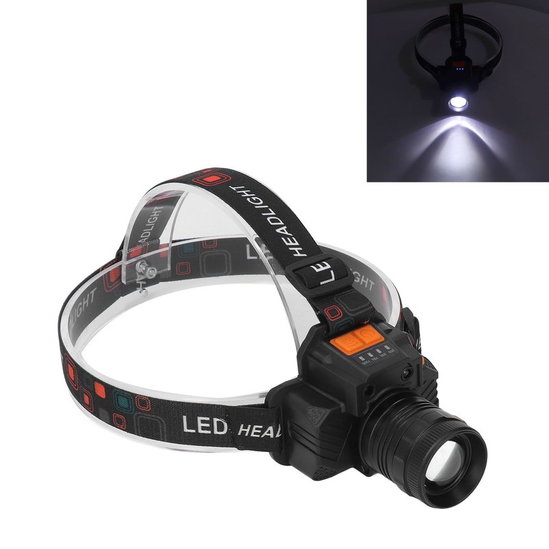 Head Lamp USB Rechargeable 3 Light Modes LED Lens 1500lm