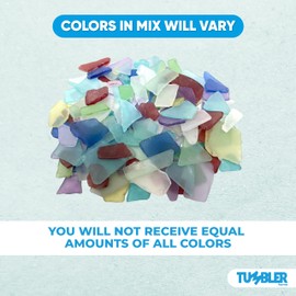 Tumbler Home Sea Glass for Crafts, Beach Glass for Crafts, Aquarium Decor Vase Filler, Smooth Recycled Seaglass Rocks, Bulk Seaglass Crafting Supplies DIY Art, Jewelry, Christmas Tree (Assorted-24oz)