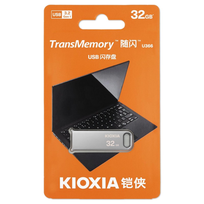 KIOXIA TransMemory U366 USB Flash Memory, 32 GB, USB 3.2
