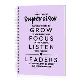 Msticey A Truly Great Supervisor 160 Blank Pages Purple Hardcover Spiral Notebook, Farewell Retirement Gifts for Boss Leader, Appreciation Gifts for Supervisor, Funny Supervisor Gifts for Women
