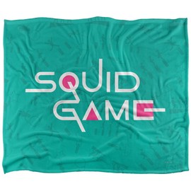 Squid Game Aqua Logo Silky Touch Cuddly Blanket, Optimal Soft, 152 x 127 cm