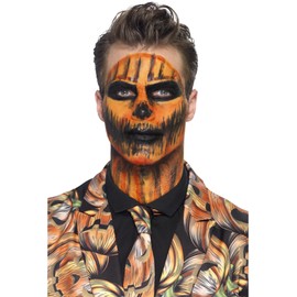 Smiffys Make-Up FX, Orange Liquid Latex Kit, with, Pot & Sponge, Ammonia Free, 59.14ml/2 US fl.oz, Cosmetics and Disguises Fancy Dress, Adult Dress Up Cosmetics & Disguises.