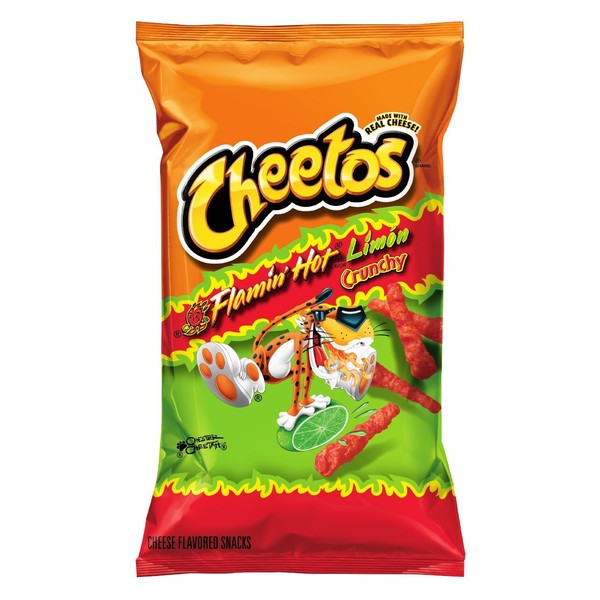 9oz Cheetos Flamin Hot Limon Crunchy (Flaming Hot Lime), Pack of 4