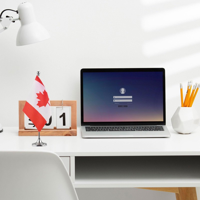 Canada Desk Flag Canadian Small Mini Table Flags Decorations(Canada)