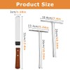 Crepe Spreader and Spatula Kit,Stainless 3 Pack Steel Pancake Tool