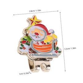 WOONEKY Christmas Themed Golf Hat Clip Zinc Alloy Ball Marker Hat Clip for Golf Santa Claus Design for Travel