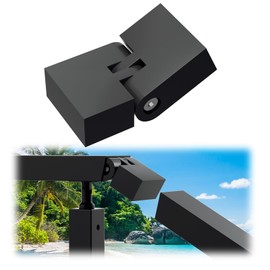 1 Pack Vertical Pivot Connector for 2"x1" Aluminum Handrail, 100mm x 43.4mm x 18.4mm 180° Adjustable High Strength POM Connector Handrail Accessories Fits for Deck Cable Railing System