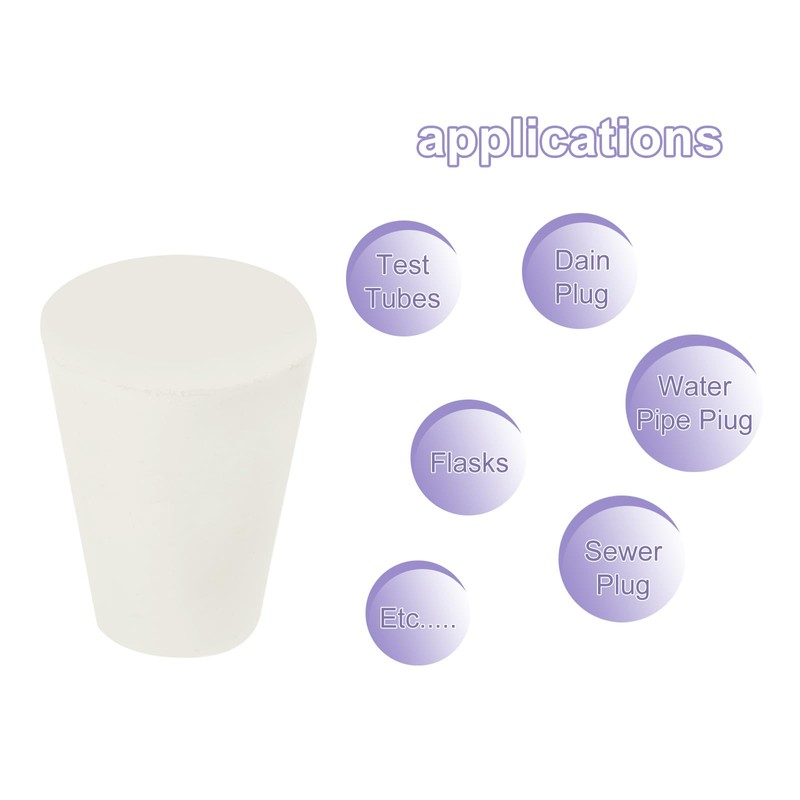 sourcing map Rubber Tapered Plugs 9mm to 13mm Solid Test