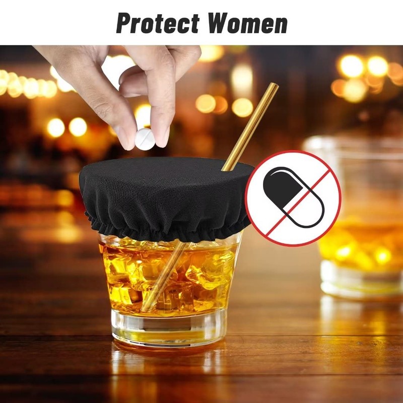 OYANIMO 5 Pcs Drink Covers for Alcohol Protection, Reusable Drink