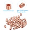 PATIKIL 1/8"/ 3mm Wire Rope Stop Sleeve, 50 Pack Copper