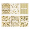 HappyHome Nail Stickers, Just Stick, Gold, Flower, Lace, Botanical, Random,