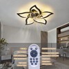haodengshi 27" Black Geometric Ceiling Fan Lights with Remote, 6