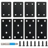 QSJ 8 Pack Black Flat Mending Plate 3.15x1.57‘’ & 2.36x1.49'',