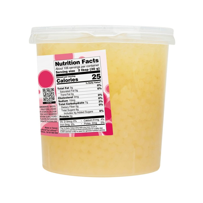 Tea Zone [7 Pounds] Lychee Popping Pearls for Boba Tea