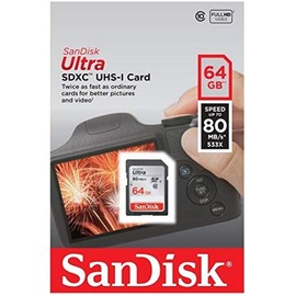 SanDisk SD Card 4GB 8GB 16GB 32GB 64GB 128GB 256GB Memory Cards for Camera Photo High Resolution Video Recording DSLR 4K Professional Storage (64GB SD Card Ultra)